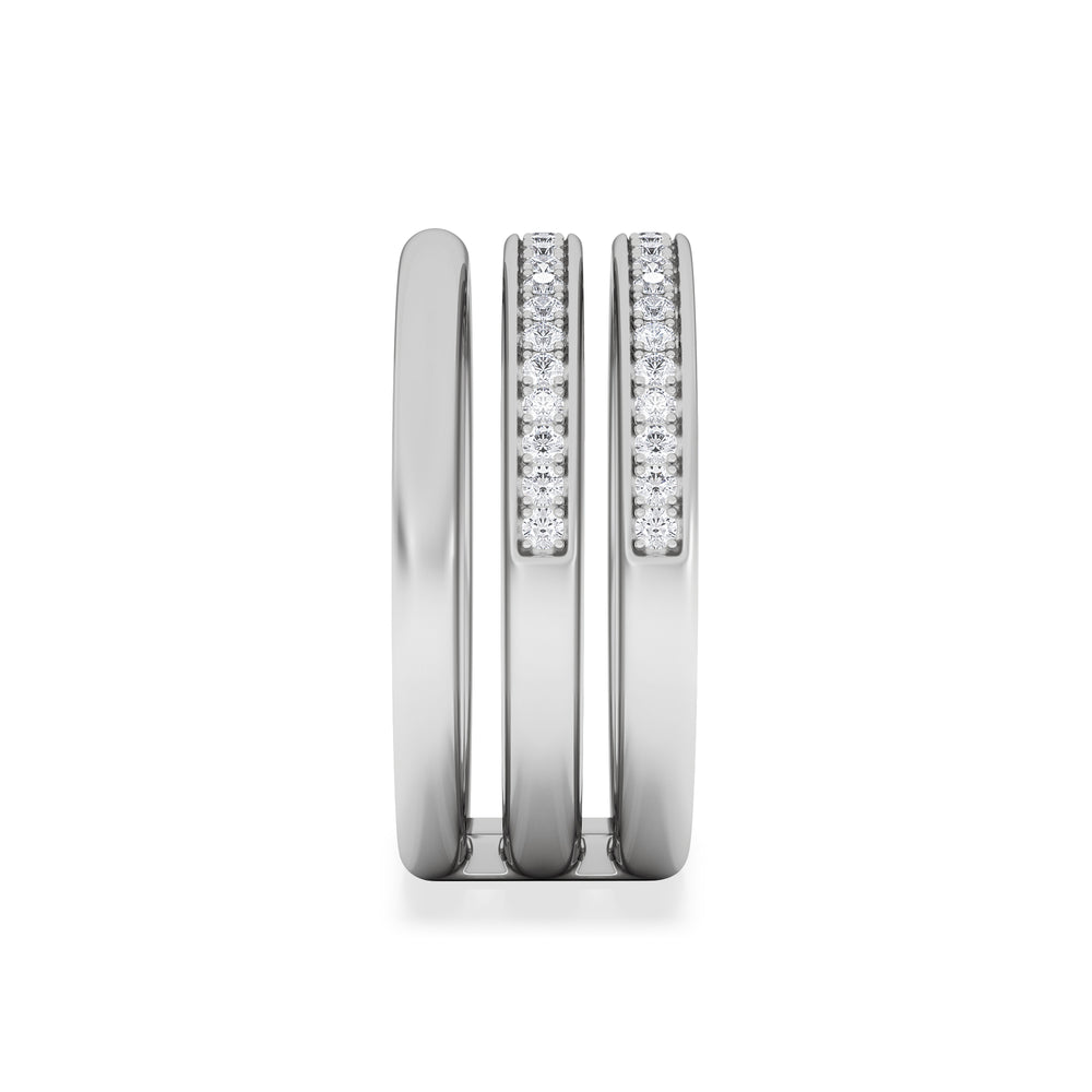 Trinity 0.20ct Lab Diamond Stacking Ring in Sterling Silver