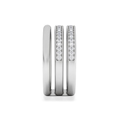 Trinity 0.20ct Lab Diamond Stacking Ring in Sterling Silver