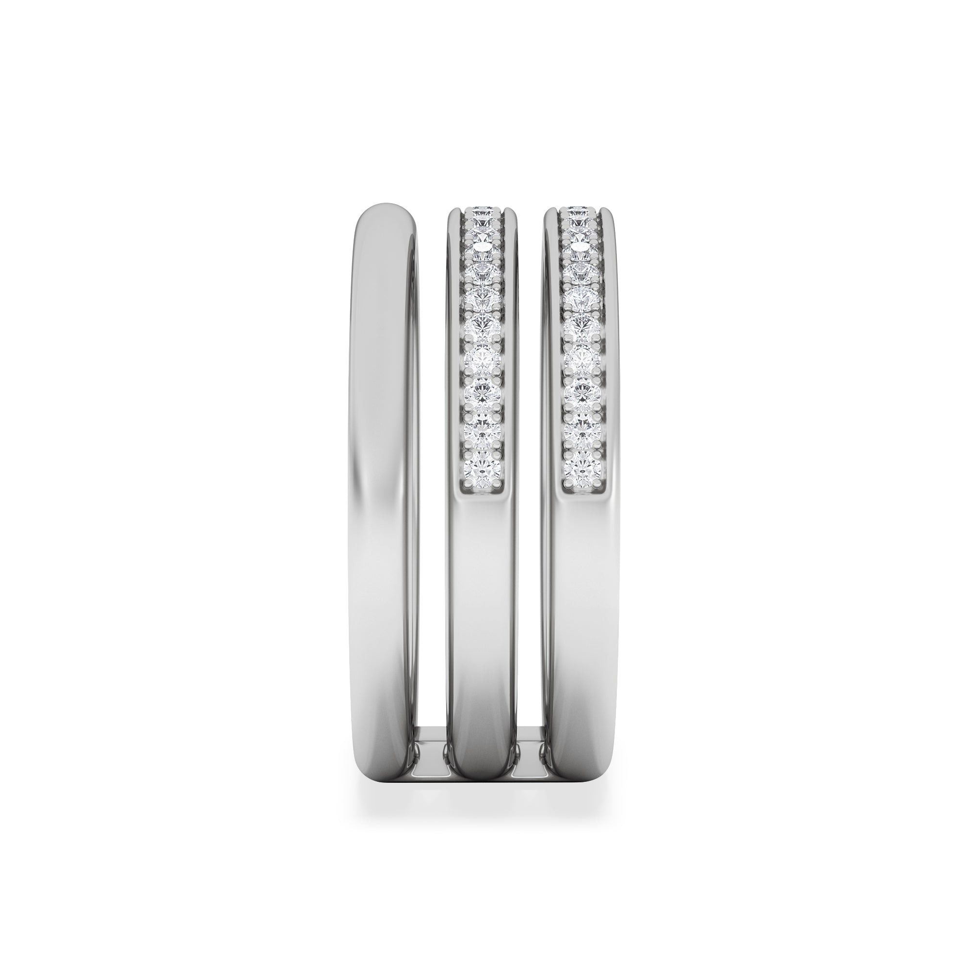 Trinity 0.20ct Lab Diamond Stacking Ring in Sterling Silver