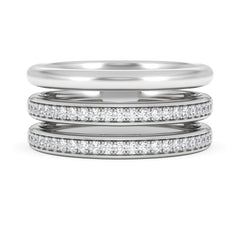 Trinity 0.20ct Lab Diamond Stacking Ring in Sterling Silver
