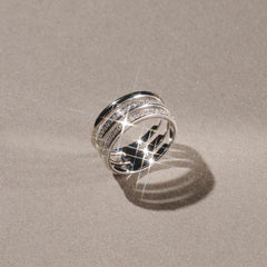 Trinity 0.20ct Lab Diamond Stacking Ring in Sterling Silver