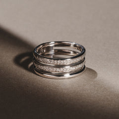 Trinity 0.20ct Lab Diamond Stacking Ring in Sterling Silver