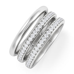Trinity 0.20ct Lab Diamond Stacking Ring in Sterling Silver