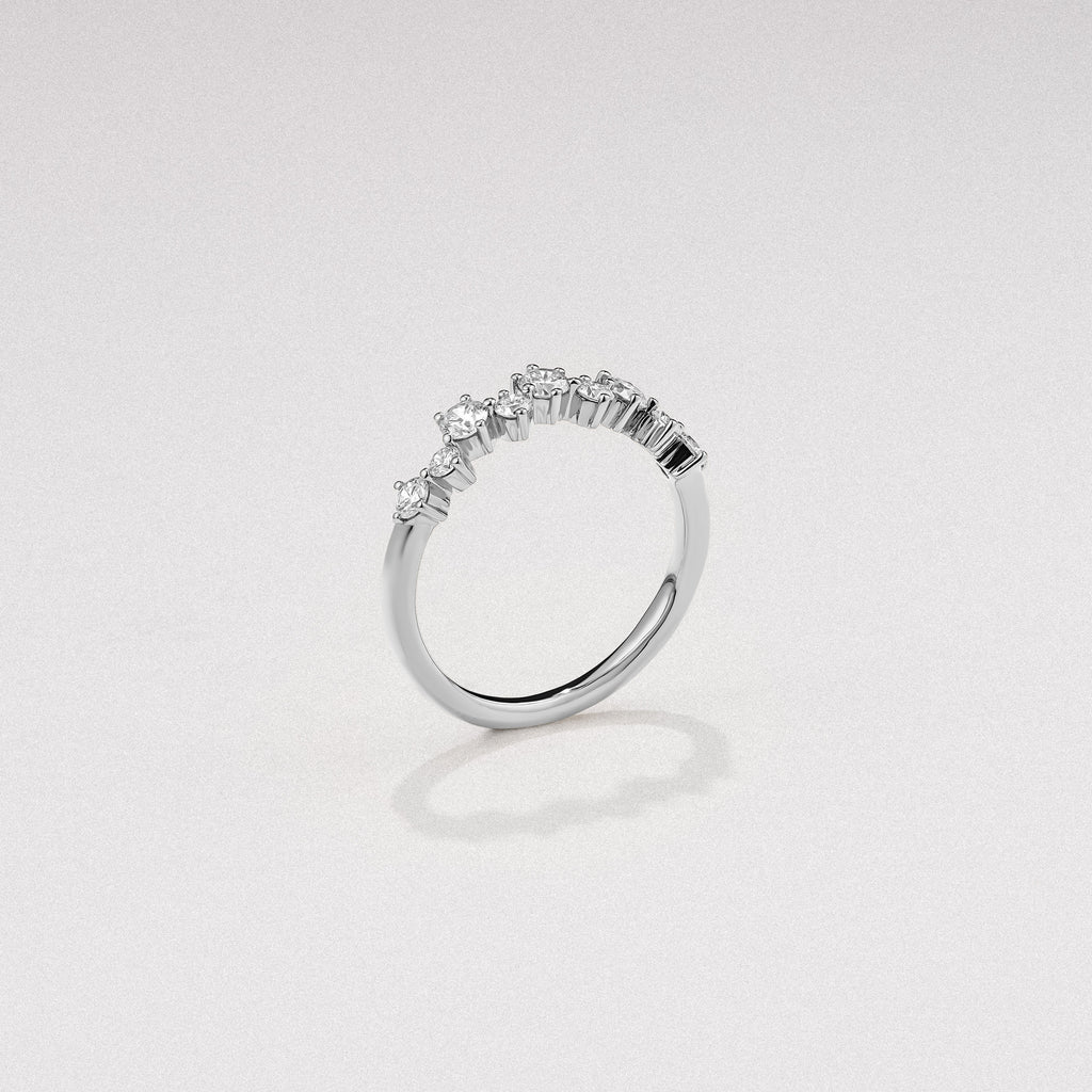 Scattered 0.50ct Lab Diamond Ring in Sterling Silver