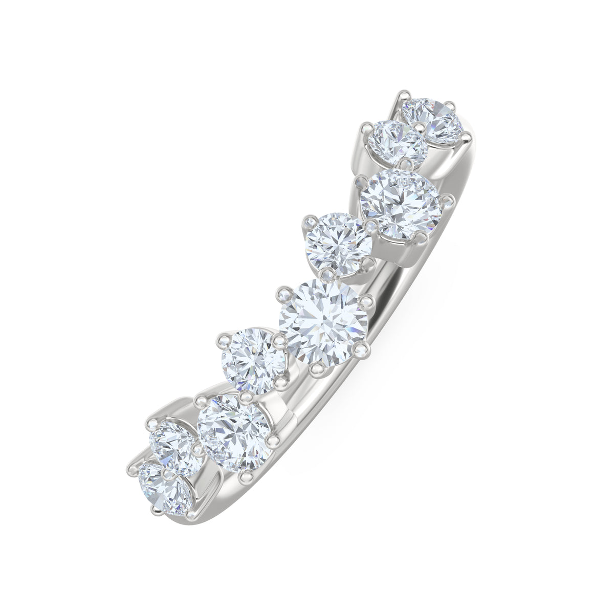 Scattered 0.50ct Lab Diamond Ring in Sterling Silver