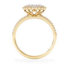Alegria 1.00ct Lab Diamond Halo Ring in 9K Yellow Gold
