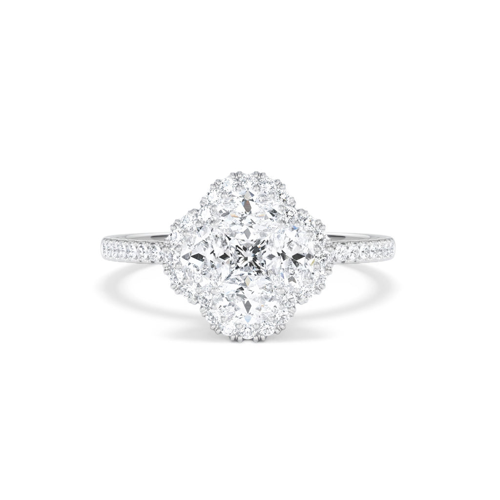 Alegria 1.00ct Lab Diamond Halo Ring in 9K White Gold