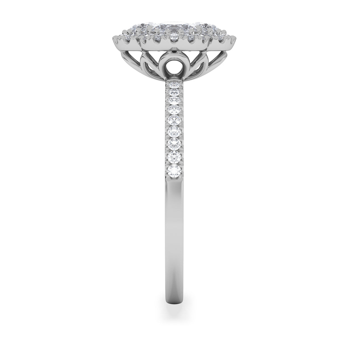 Alegria 1.00ct Lab Diamond Halo Ring in 9K White Gold