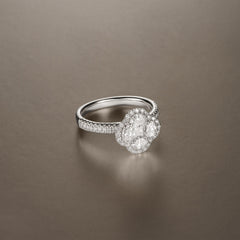 Alegria 1.00ct Lab Diamond Halo Ring in 9K White Gold
