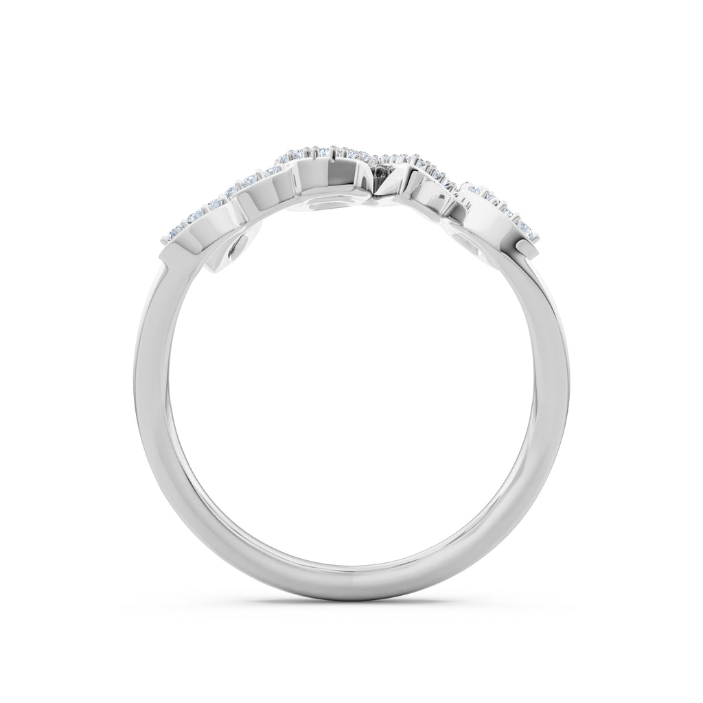 Love Motif 0.12ct Lab Diamond Ring in Sterling Silver