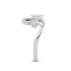 Love Motif 0.12ct Lab Diamond Ring in Sterling Silver