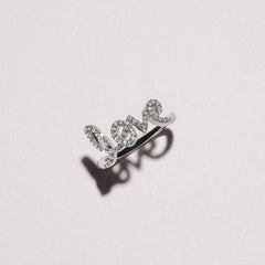 Love Motif 0.12ct Lab Diamond Ring in Sterling Silver