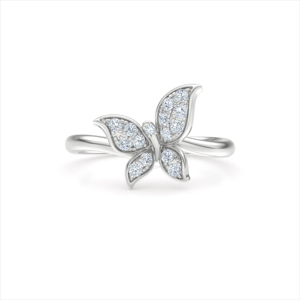 Papillon 0.19ct Lab Diamond Ring in Sterling Silver
