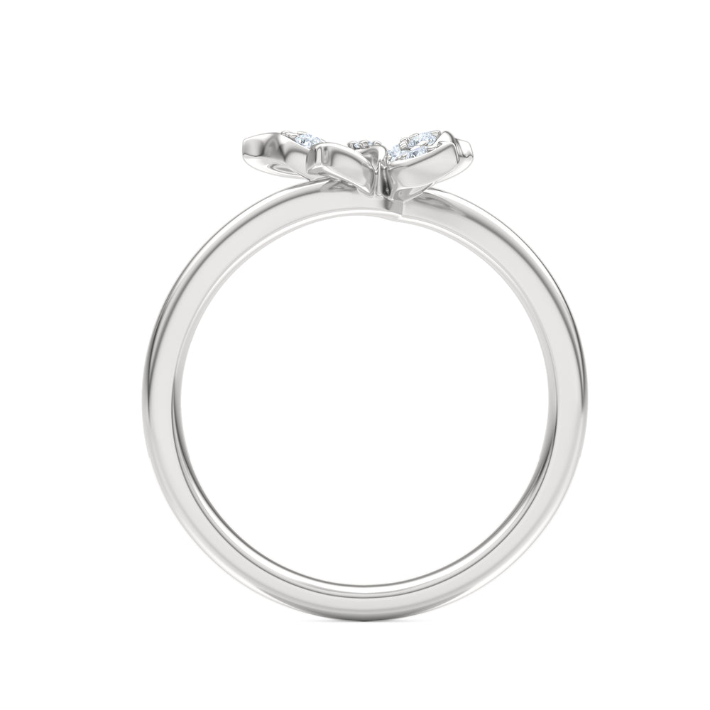 Papillon 0.19ct Lab Diamond Ring in Sterling Silver