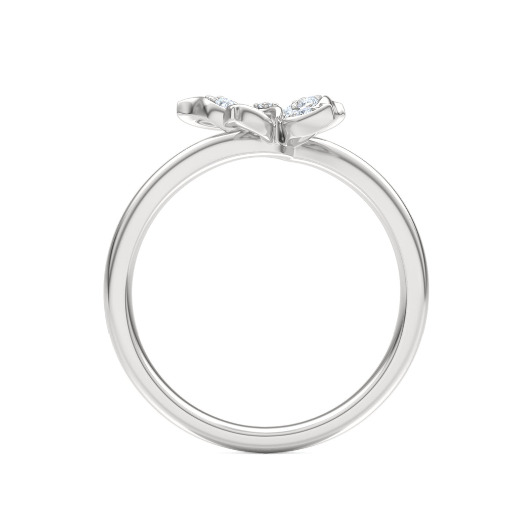 Papillon 0.19ct Lab Diamond Ring in Sterling Silver