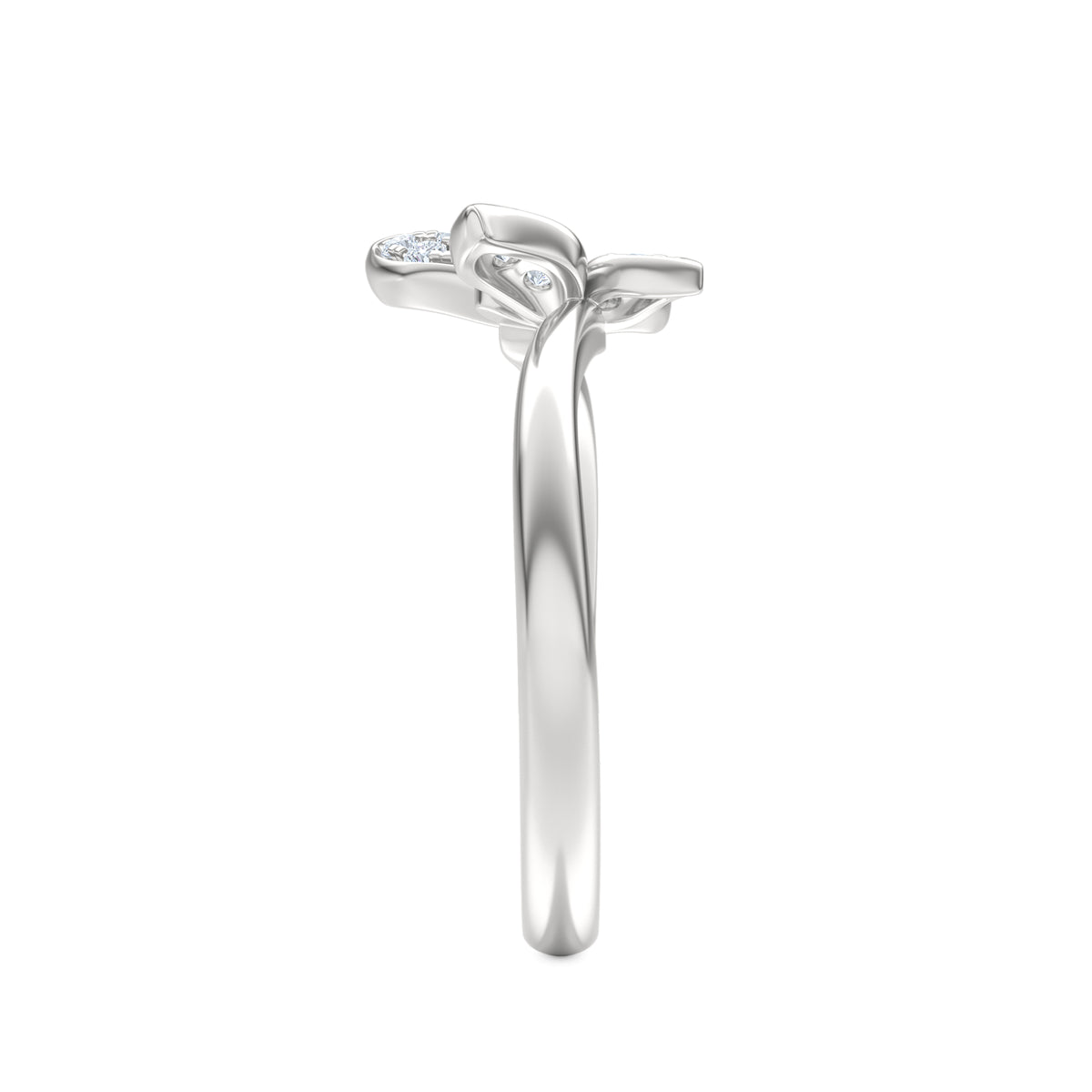 Papillon 0.19ct Lab Diamond Ring in Sterling Silver