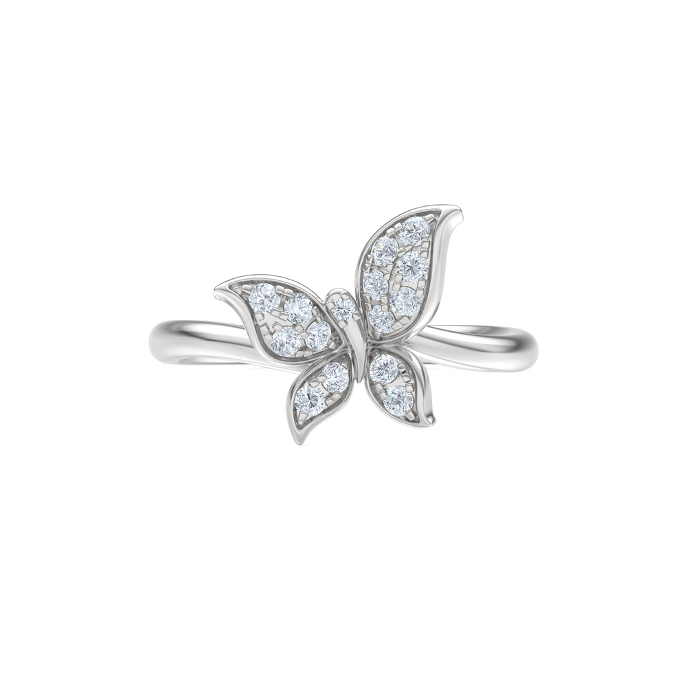 Papillon 0.19ct Lab Diamond Ring in Sterling Silver