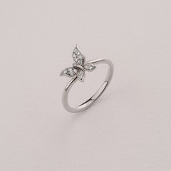 Papillon 0.19ct Lab Diamond Ring in Sterling Silver