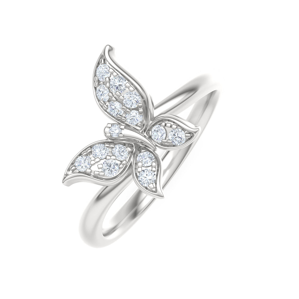 Papillon 0.19ct Lab Diamond Ring in Sterling Silver