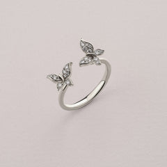Papillon 0.20ct Lab Diamond Ring in Sterling Silver