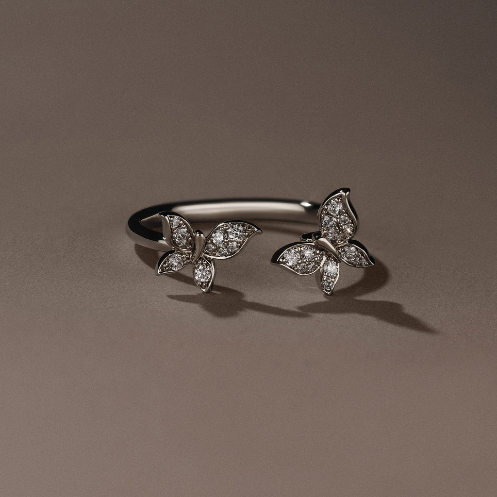 Papillon 0.20ct Lab Diamond Ring in Sterling Silver