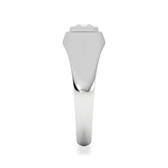 Axis Men's 0.50ct Round Cut Lab Diamond Signet Ring in Sterling Silver