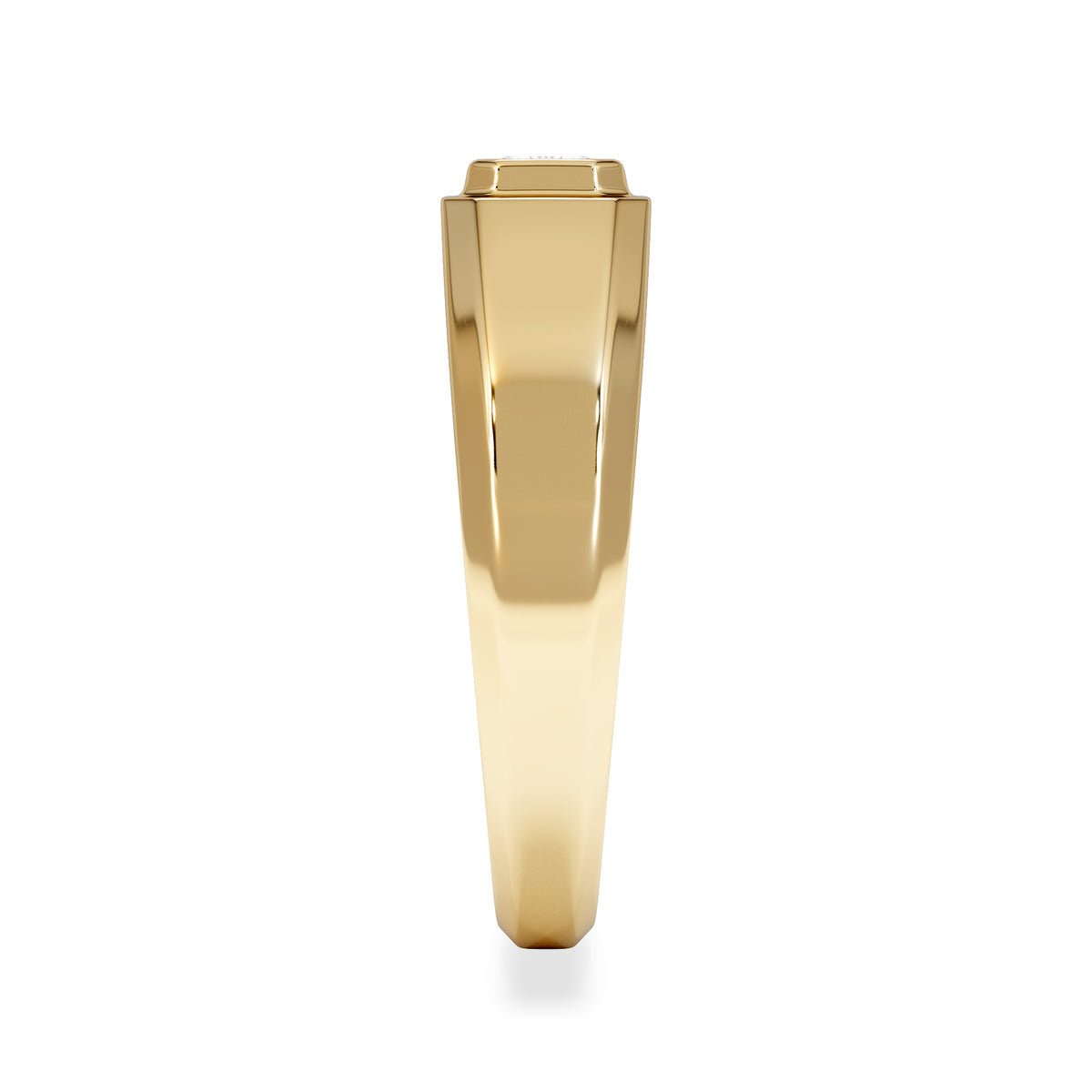Axis Men's Lab Diamond Signet Ring 0.50ct Emerald Cut Set in 9k Gold