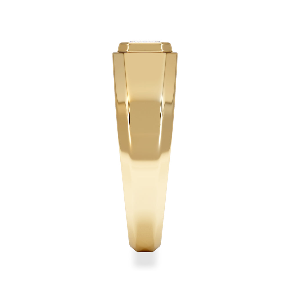 Axis Men's Lab Diamond Signet Ring 1.00ct Emerald Cut Set in 9k Gold
