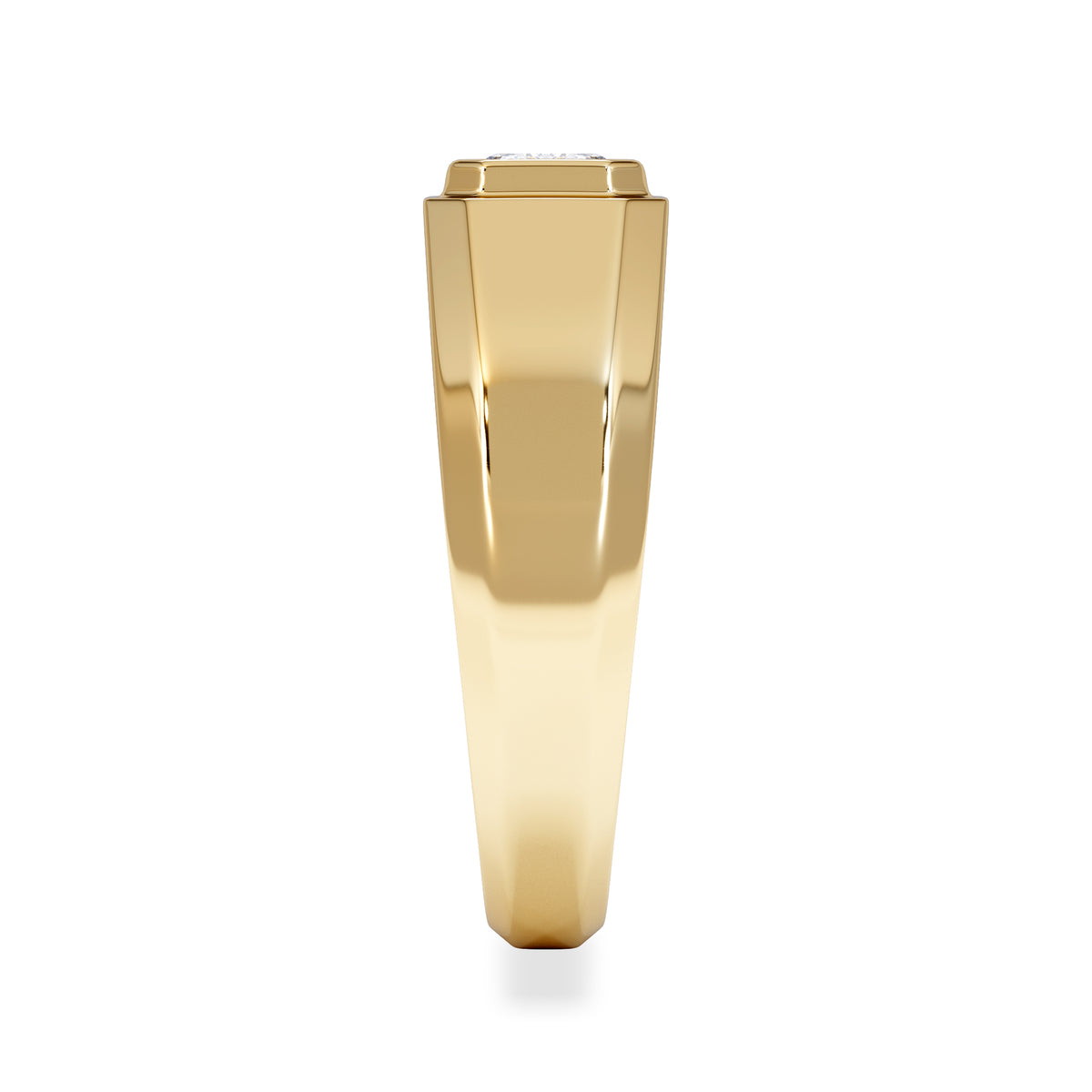 Axis Men's Lab Diamond Signet Ring 1.00ct Emerald Cut Set in 9k Gold