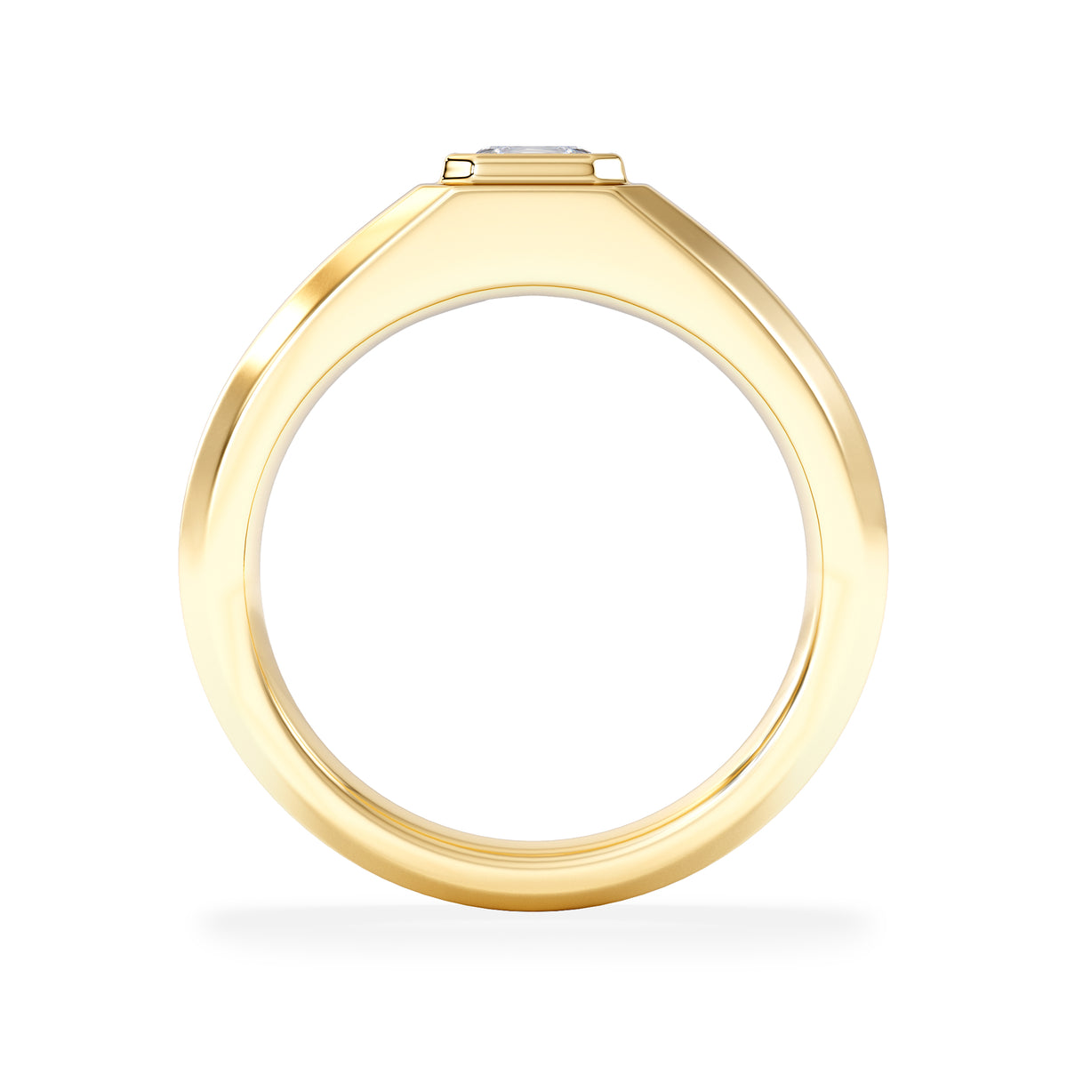 Axis Men's Lab Diamond Signet Ring 0.50ct Asscher Cut Set in 9k Gold