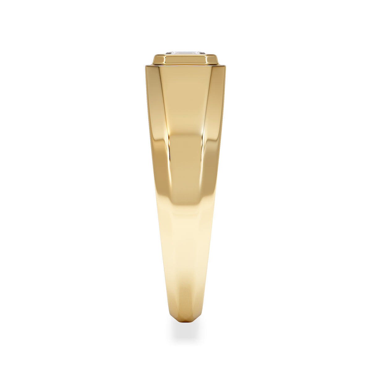 Axis Men's Lab Diamond Signet Ring 0.50ct Asscher Cut Set in 9k Gold