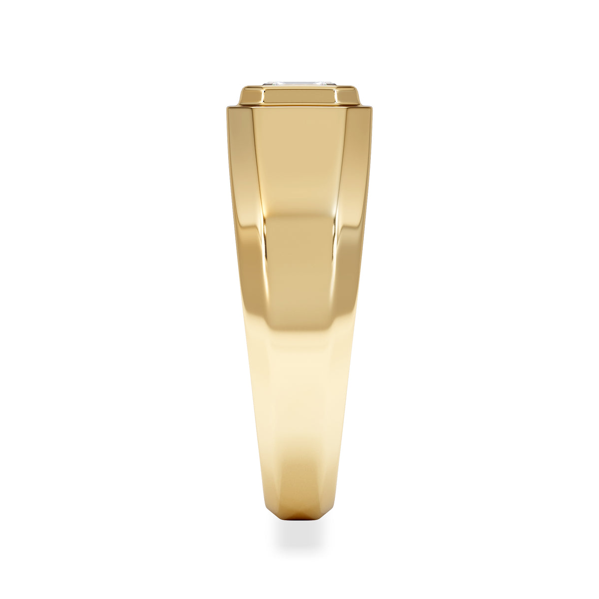 Axis Men'st Lab Diamond Signet Ring 1.00c Asscher Cut Set in 9k Gold