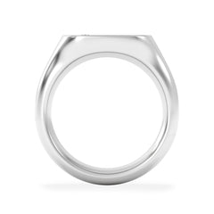 Crest 0.03ct Lab Diamond Men's Square Signet Ring in Sterling Silver