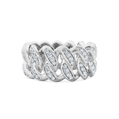 Havana Men’s 0.35ct Lab Diamond Cuban Link Ring in Sterling Silver