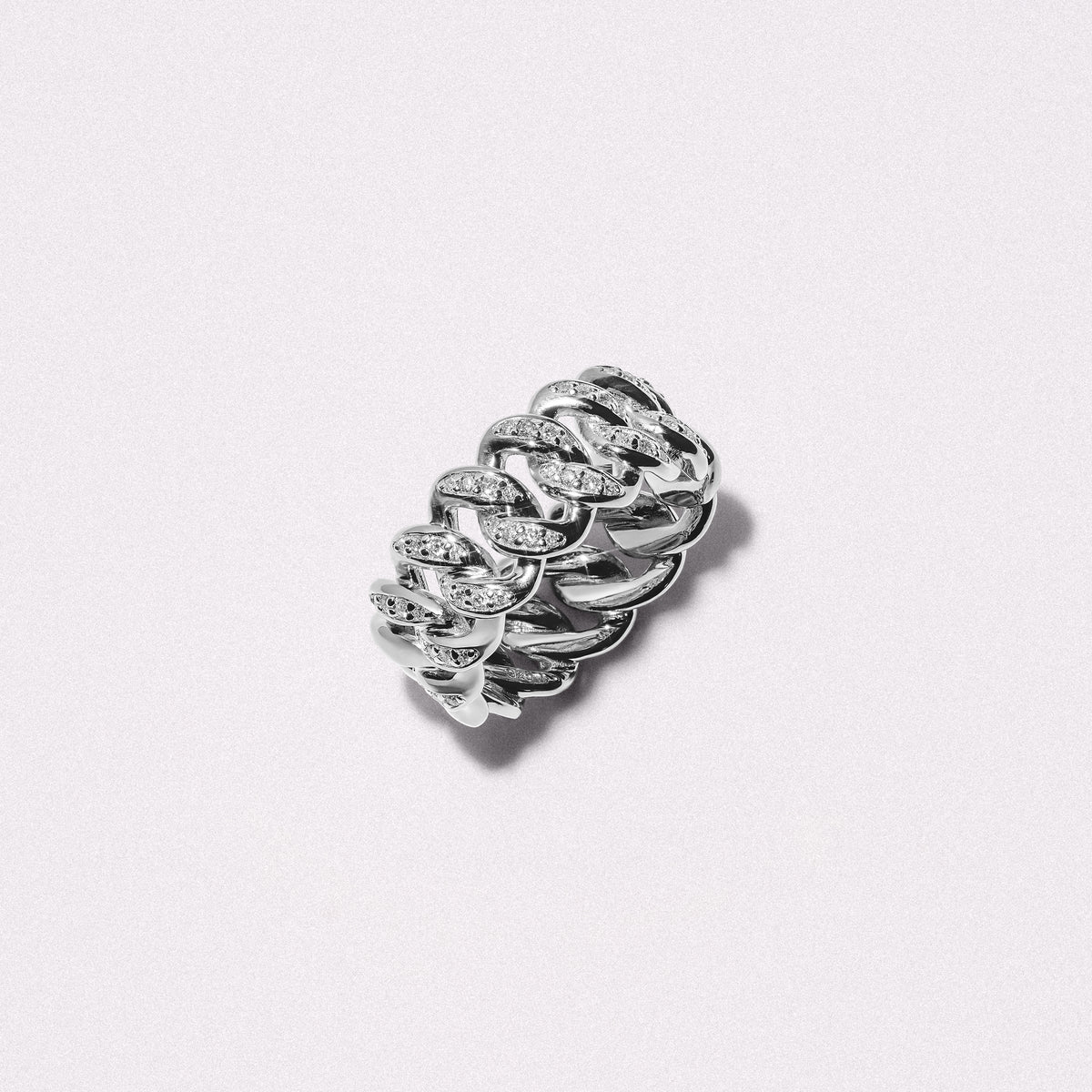 Havana Men’s 0.35ct Lab Diamond Cuban Link Ring in Sterling Silver
