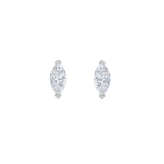1.00ct Marquise Cut Lab Diamond Stud Earrings in Platinum