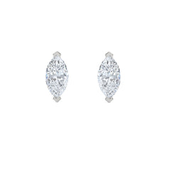 2.00ct Marquise Cut Lab Diamond Stud Earrings in Platinum