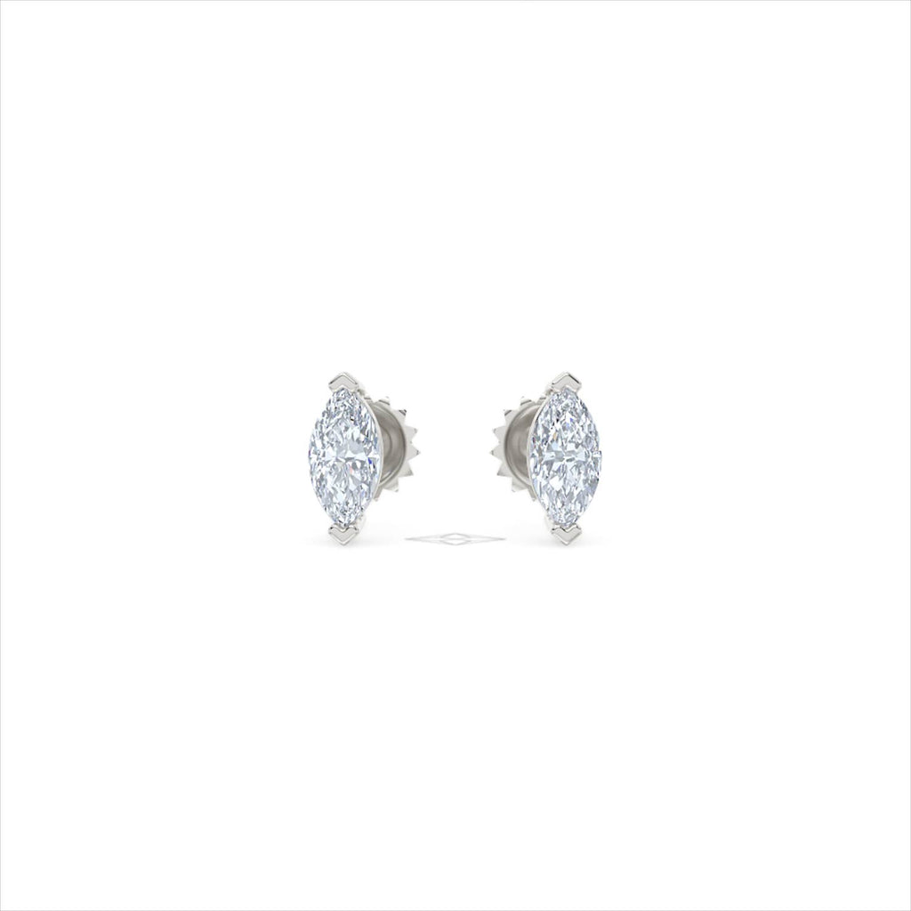 2.00ct Marquise Cut Lab Diamond Stud Earrings in Platinum