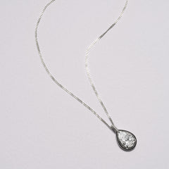 Gallery 1.00ct Pear Cut Lab Diamond Solitaire Pendant Necklace in 14K White Gold