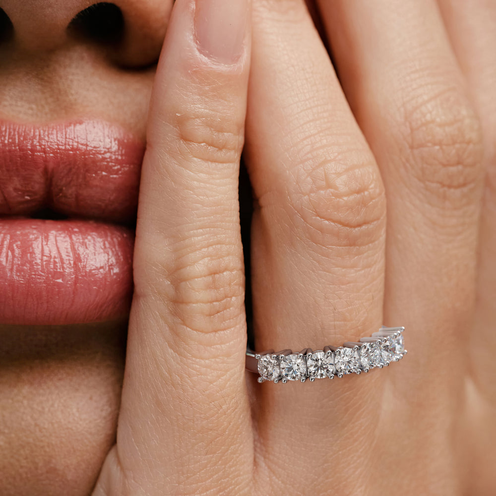 Chloe 7 Stone Lab Diamond Eternity Ring 1.00CT G/VS in 9K White Gold
