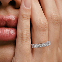 Chloe 18K White Gold 7 Stone Diamond Eternity Ring 1.00CT G/VS