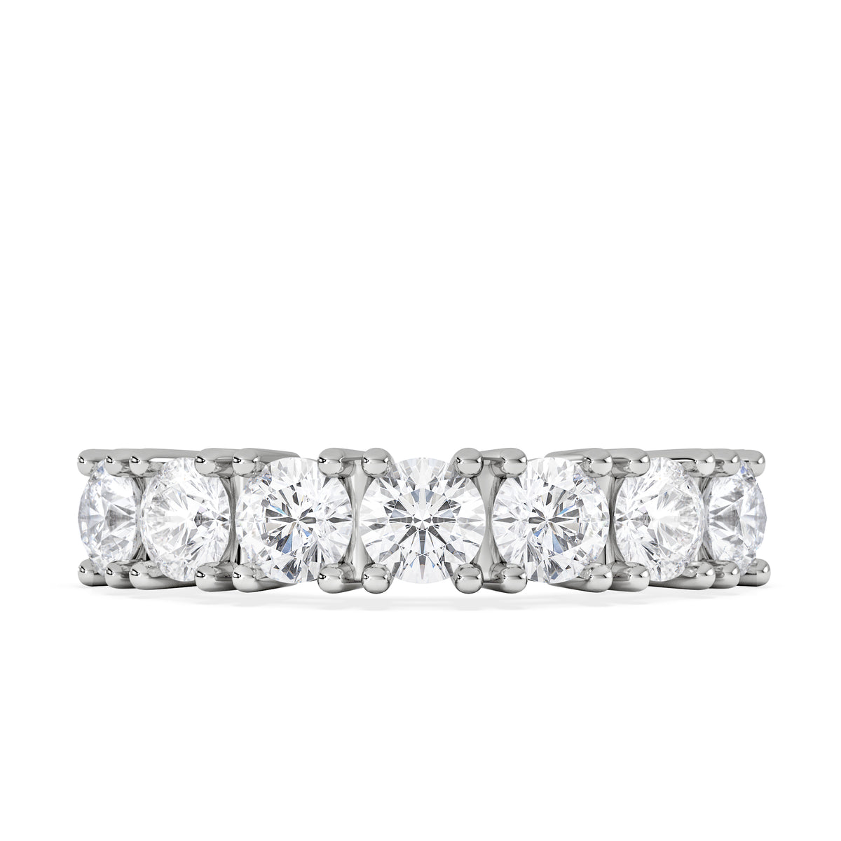 Chloe 7 Stone Lab Diamond Eternity Ring 1.50CT F/VS in 9K White Gold