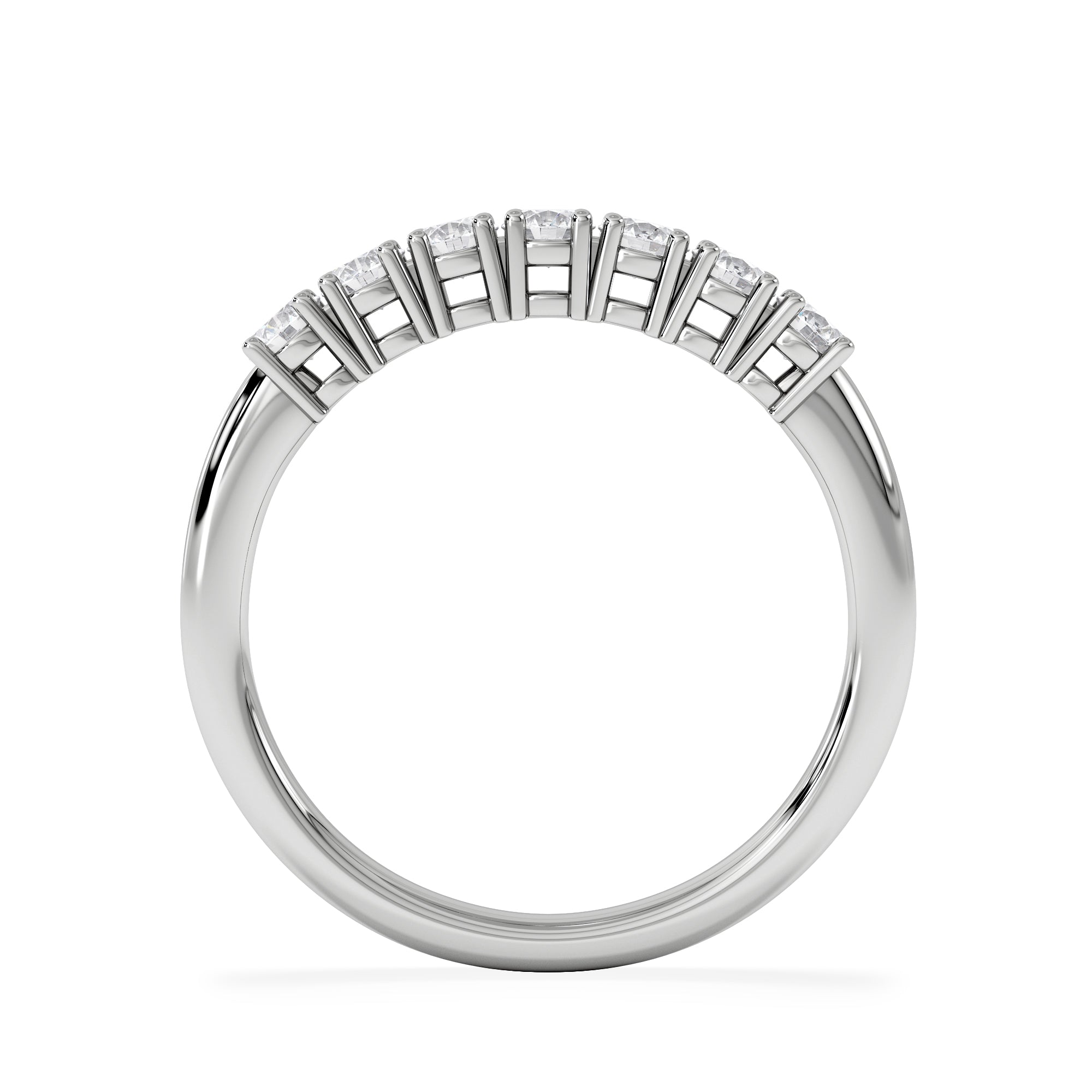 Chloe 7 Stone Lab Diamond Eternity Ring 0.50CT G/VS in 9K White Gold