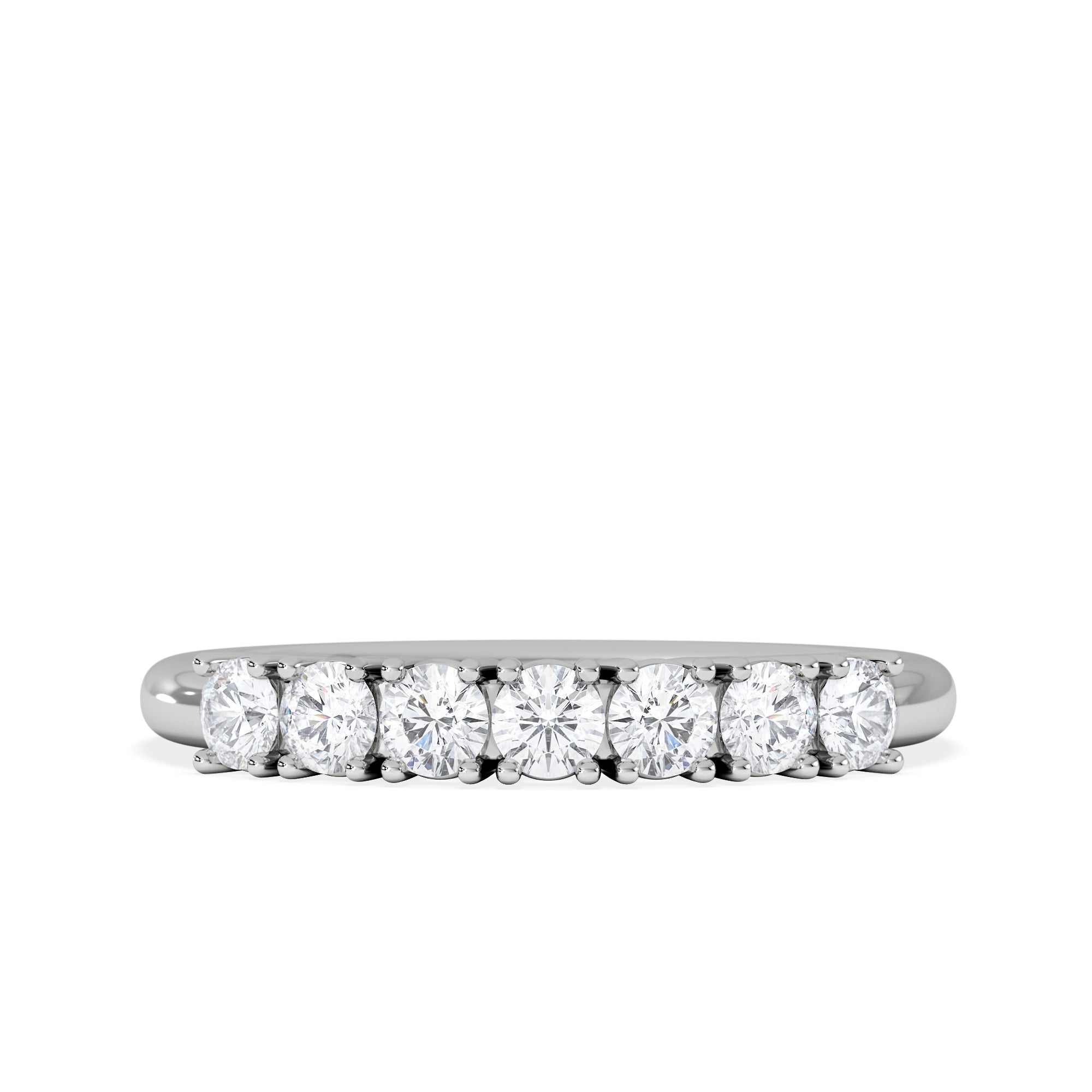 Chloe 7 Stone Lab Diamond Eternity Ring 0.50CT G/VS in 9K White Gold