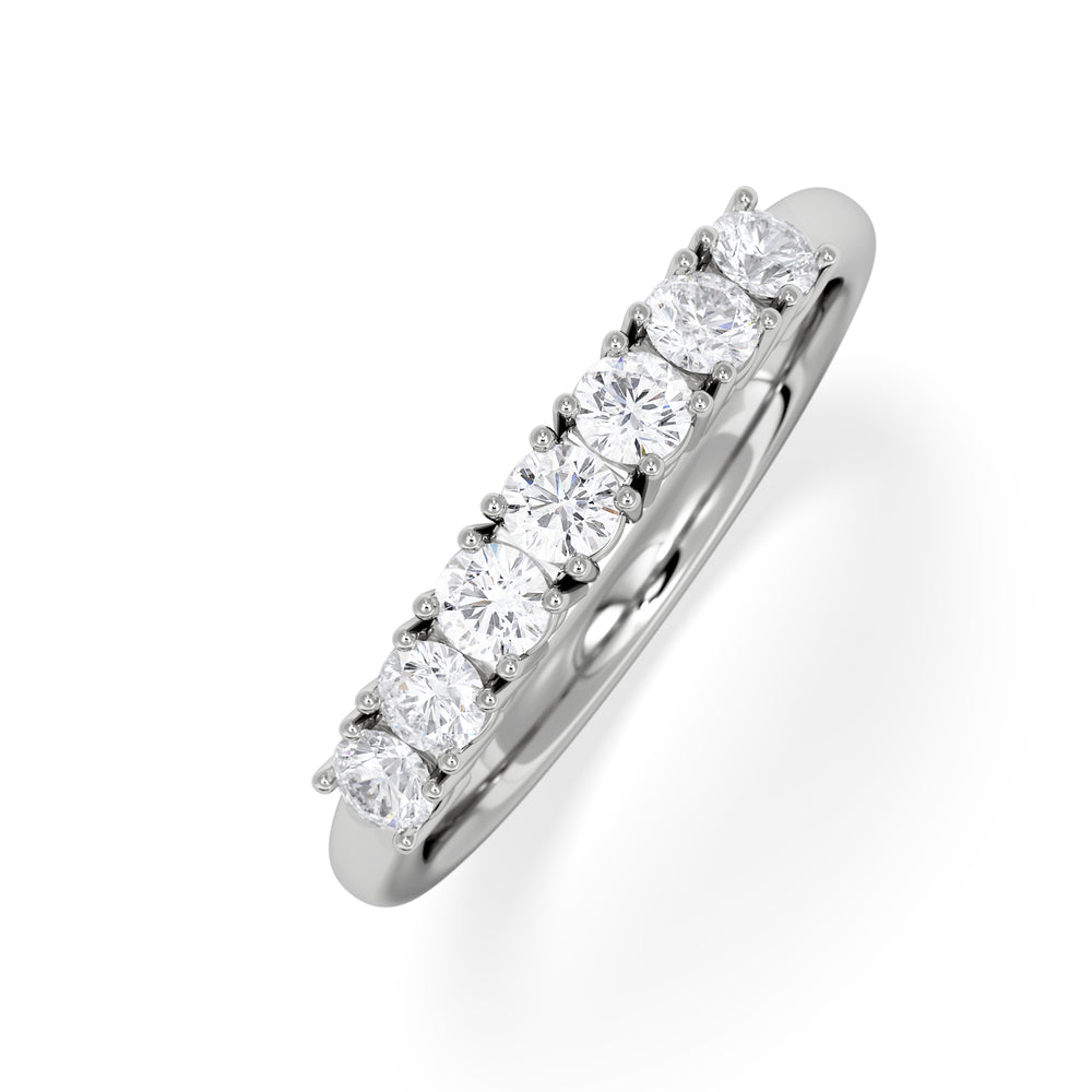 Chloe 7 Stone Lab Diamond Eternity Ring 0.50CT G/VS in 9K White Gold