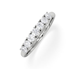 Chloe 18K White Gold 7 Stone Diamond Eternity Ring 0.75CT PK