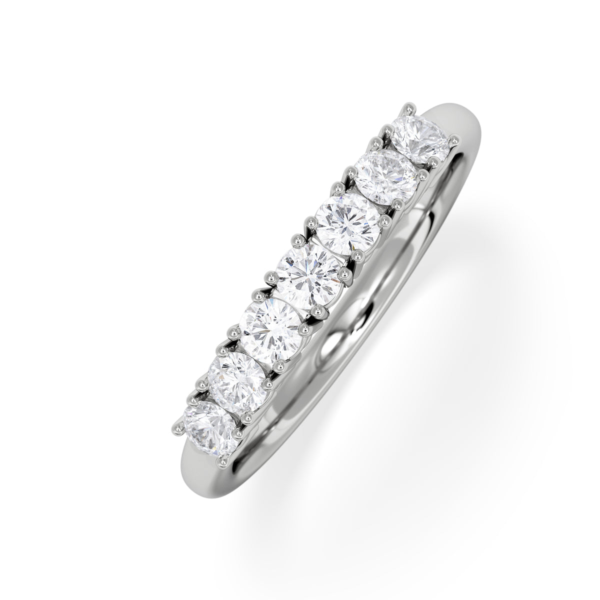 Chloe 18K White Gold 7 Stone Diamond Eternity Ring 0.75CT H/SI
