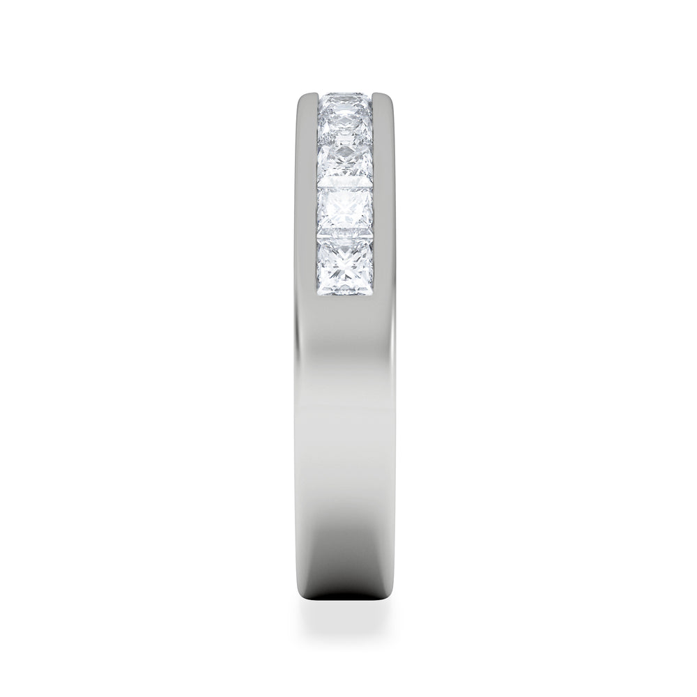 Eterna Lab Diamond Princess Cut Half Eternity Ring 1.00ct F/VS in 9K White Gold