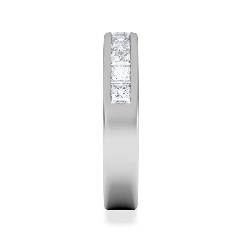 Eterna Lab Diamond Princess Cut Half Eternity Ring 1.00ct F/VS in 9K White Gold