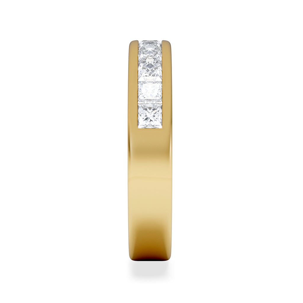 Eterna Lab Diamond Princess Cut Half Eternity Ring 1.00ct F/VS in 9K Gold